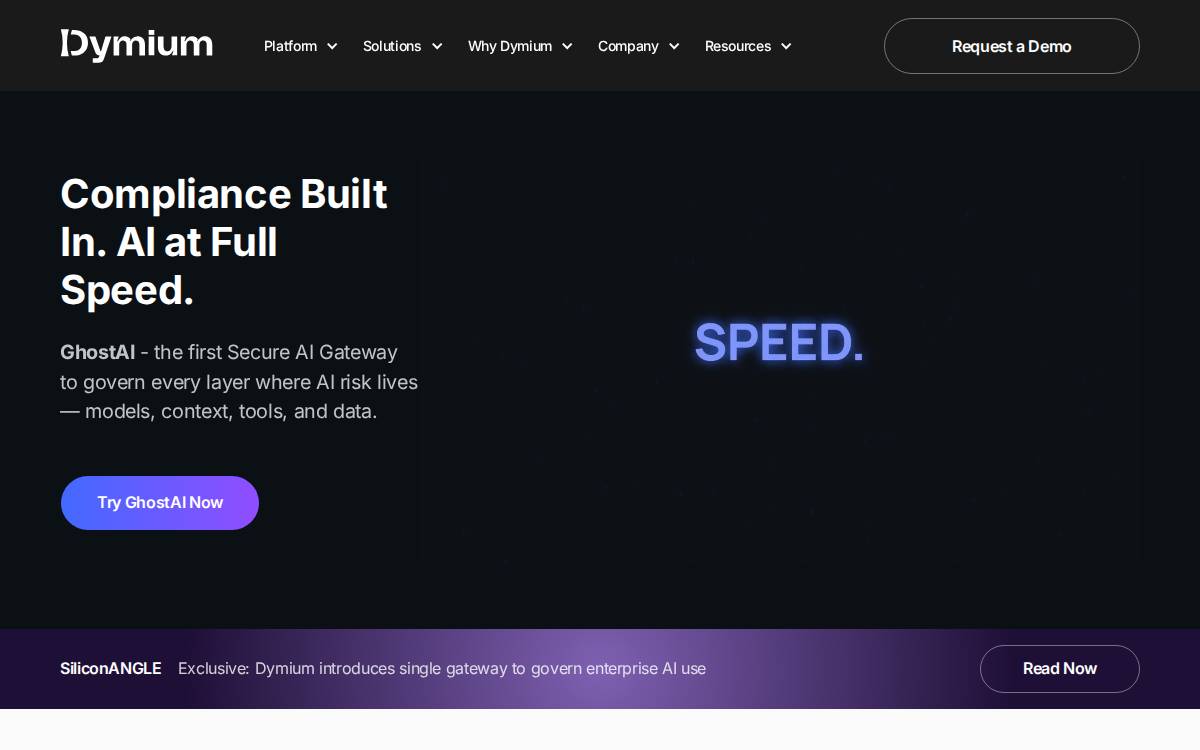 Dymium website preview