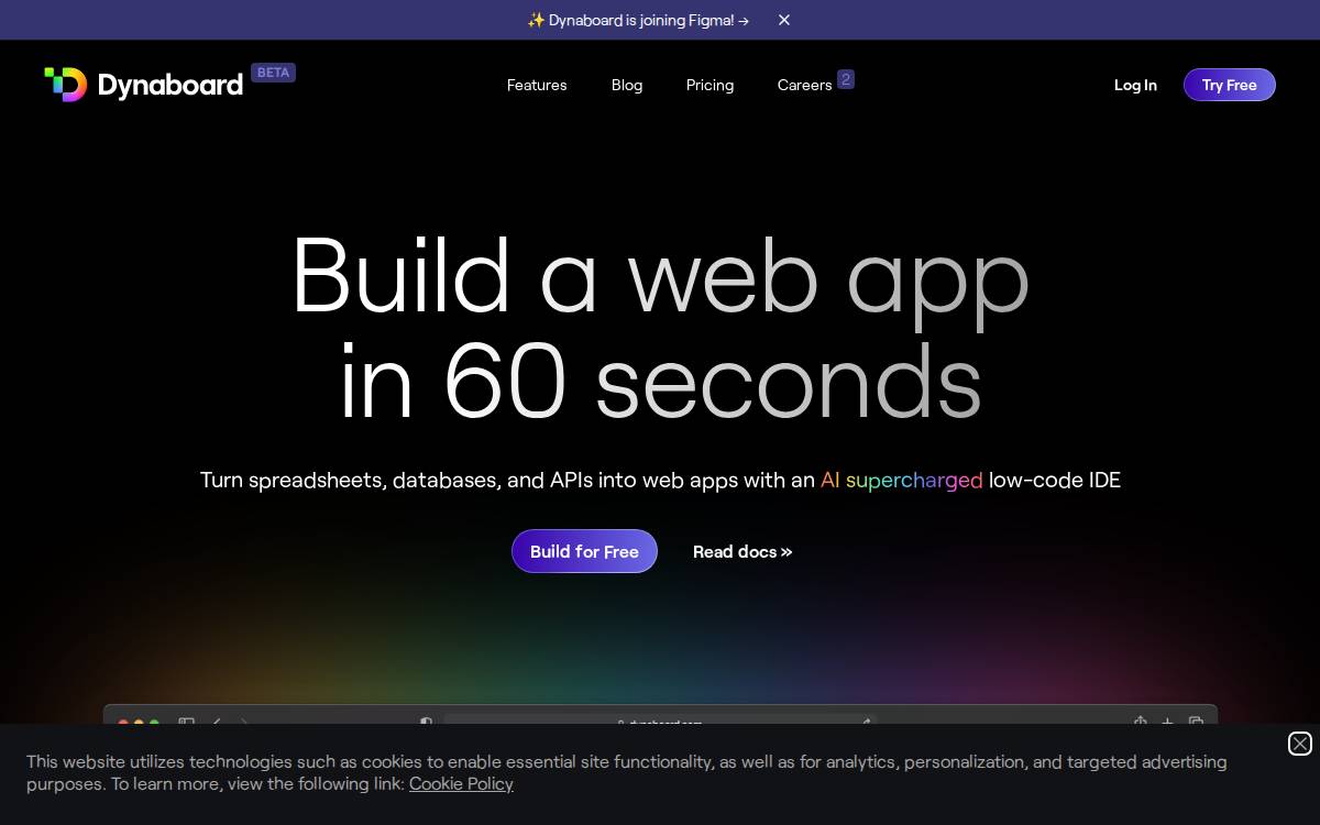 Dynaboard website preview