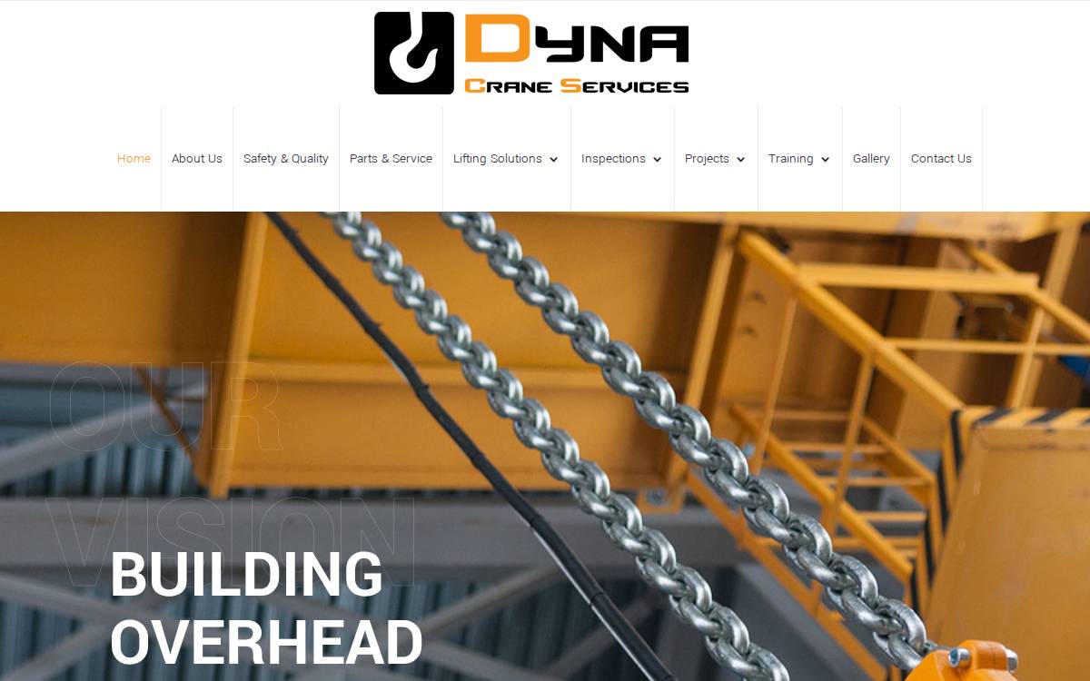 Dynacrane website preview