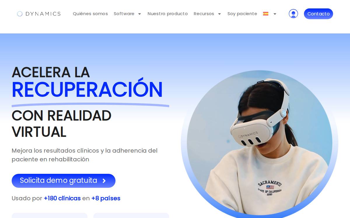 Dynamics Vr website preview
