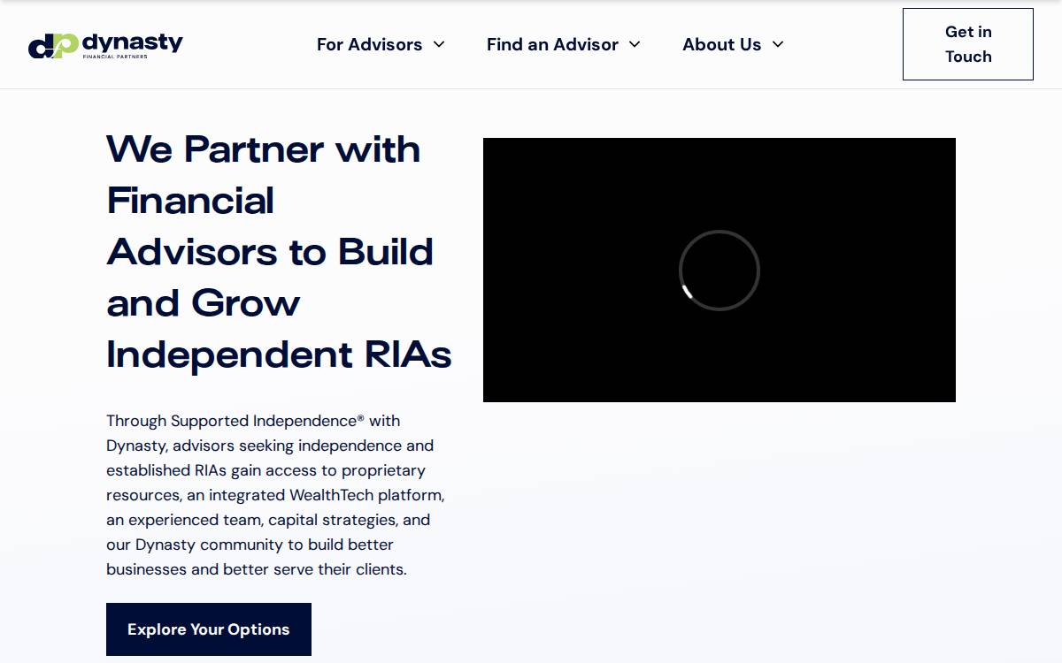 Dynasty Financial Partners website preview