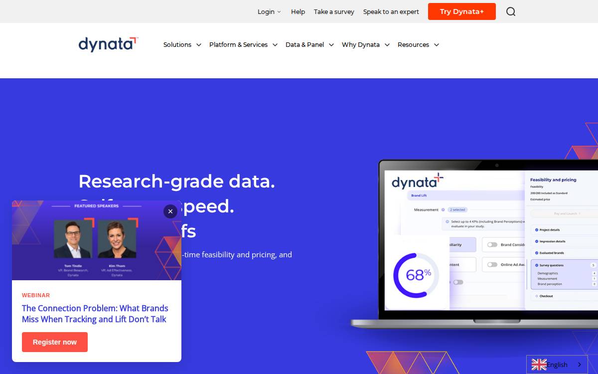 Dynata website preview
