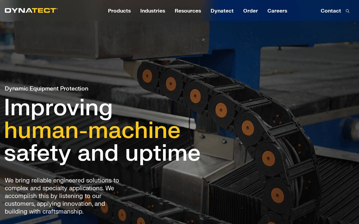 Dynatect Manufacturing website preview