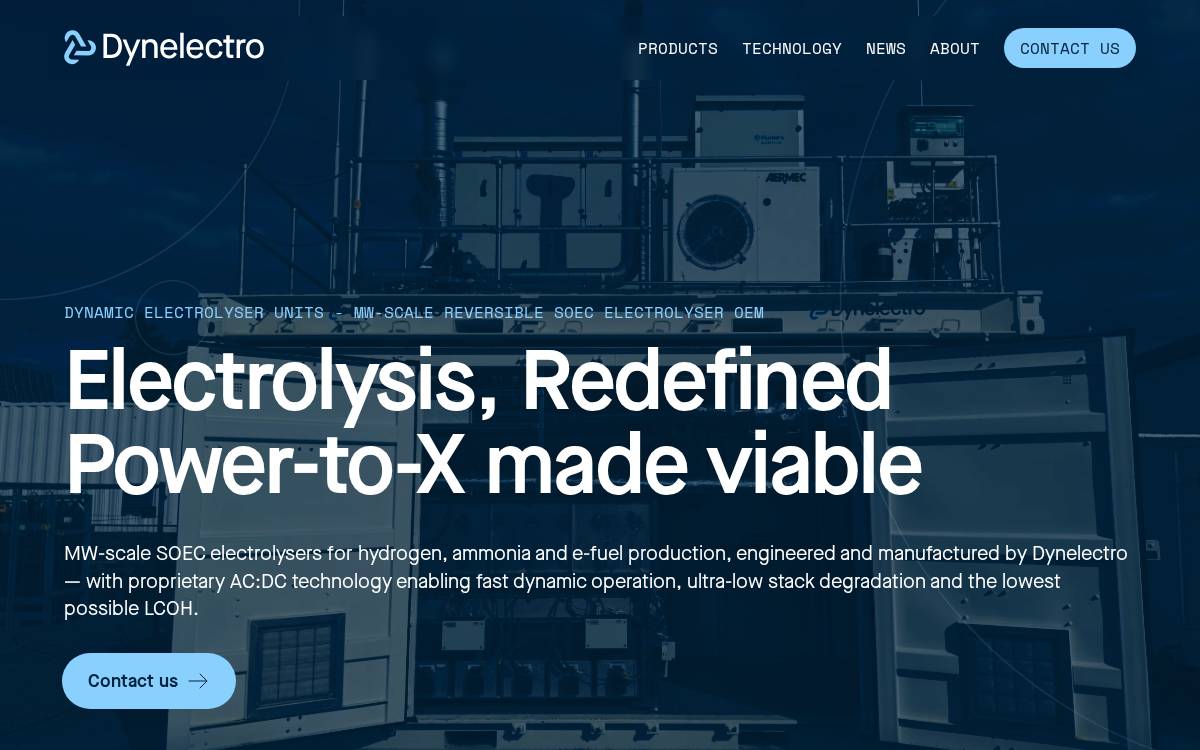 Dynelectro website preview