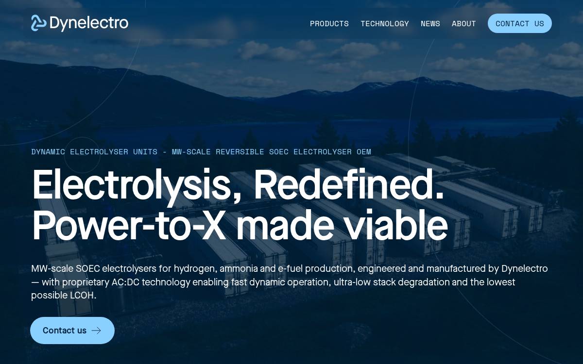 Dynelectro website preview