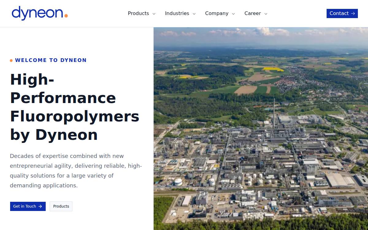 Dyneon website preview