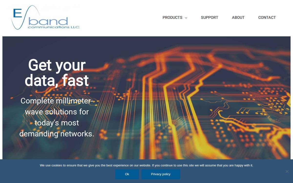 E Band website preview