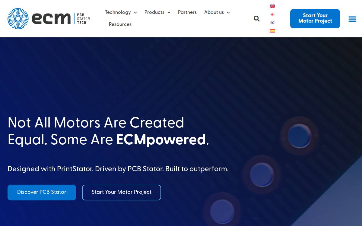 E-Circuit Motors website preview
