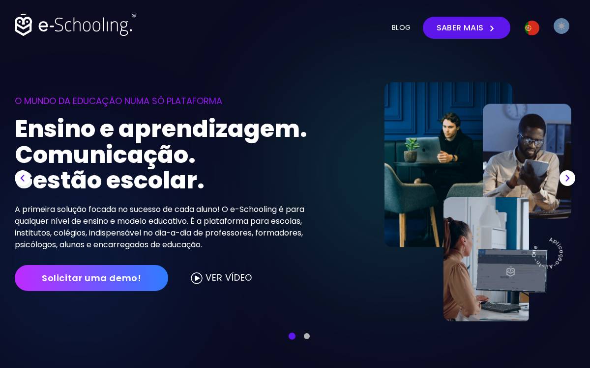 e-Schooling website preview