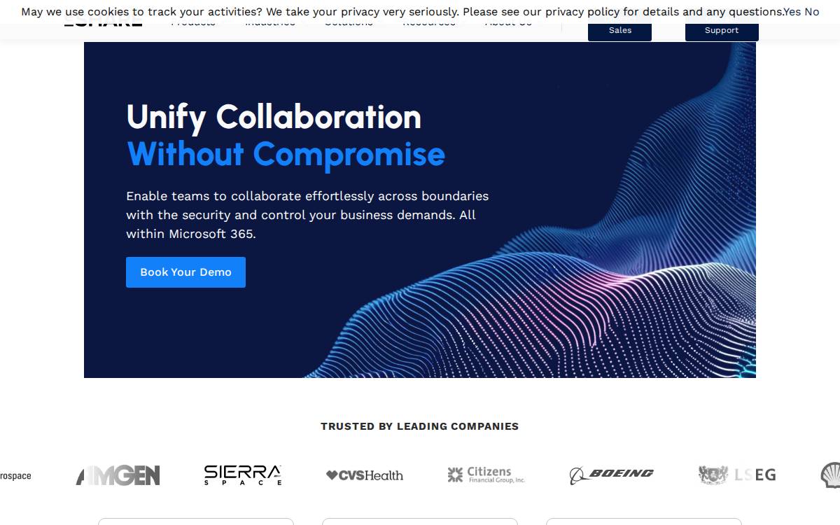 e-Share website preview