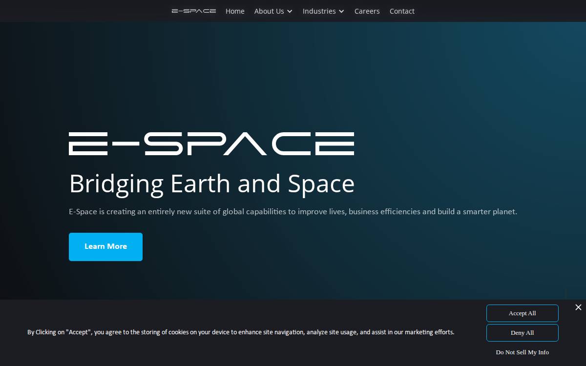 E-Space Democratize Space website preview