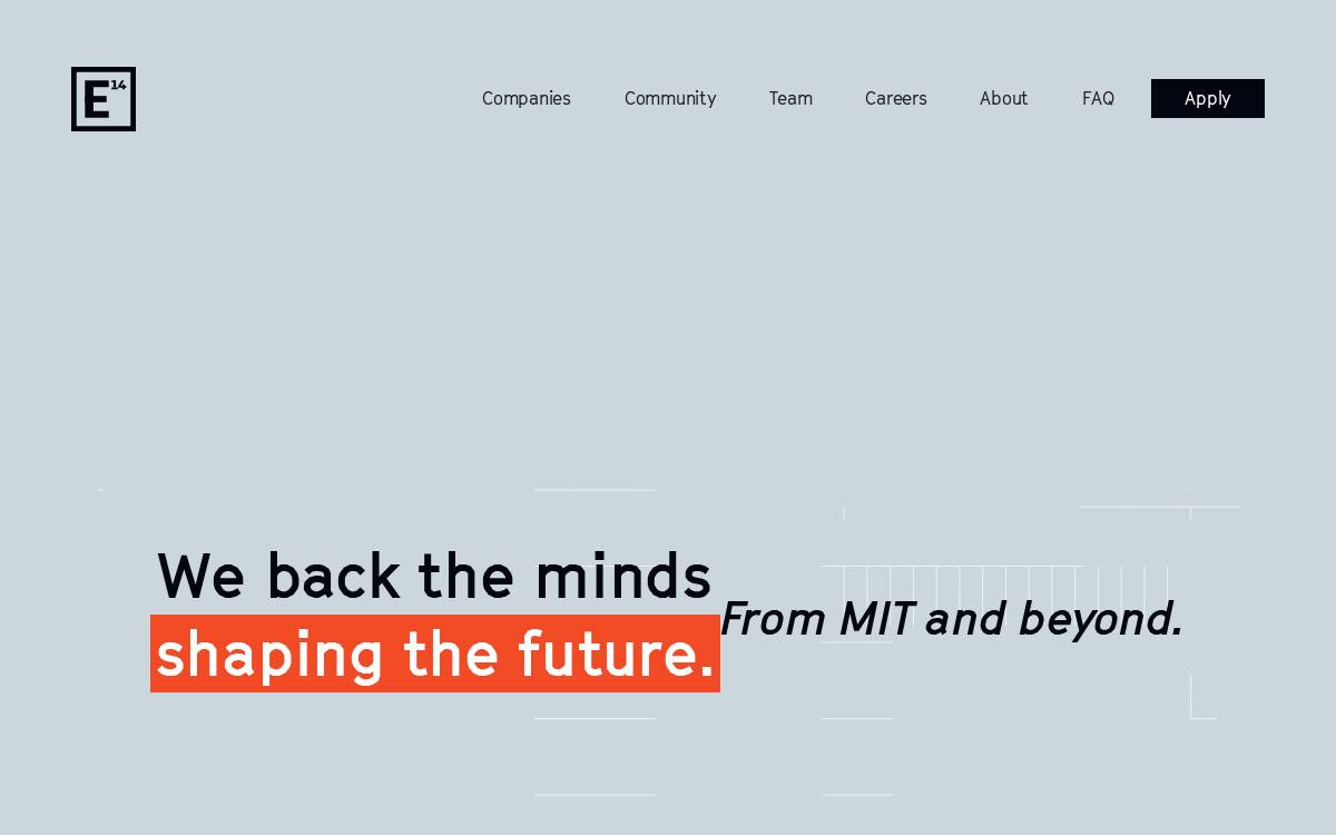 E14 website preview