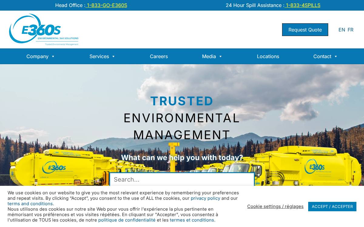 E360S website preview