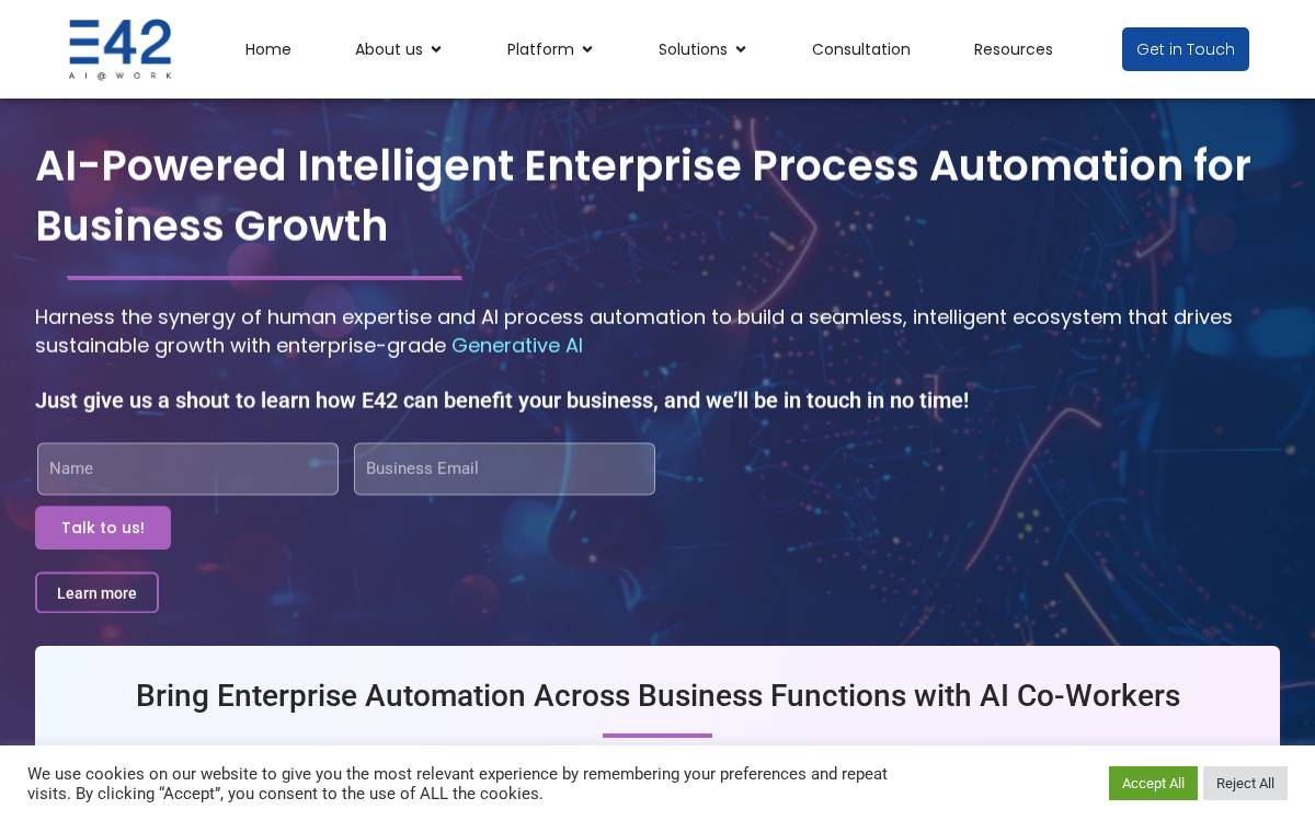 E42 website preview
