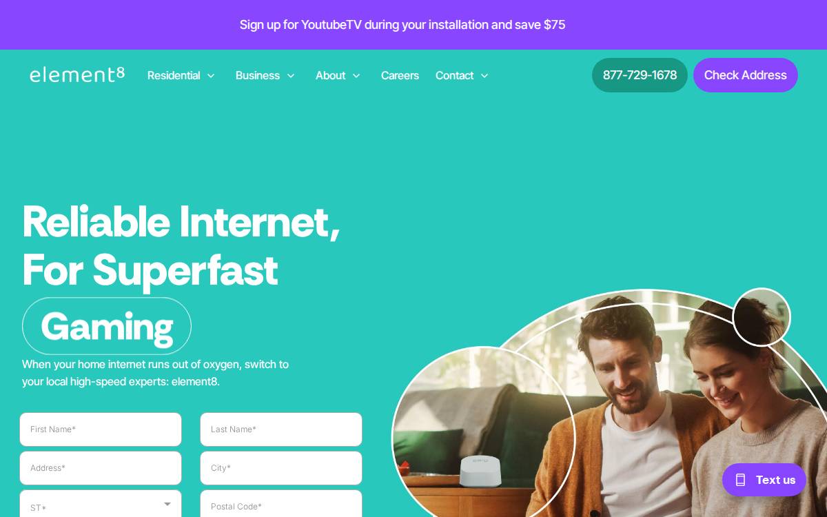 E8Internet website preview