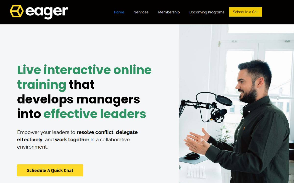 Eagerlabs website preview