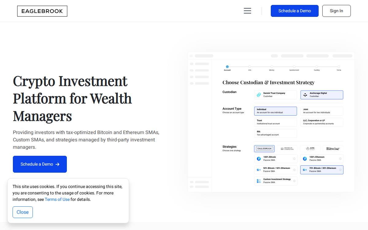 Eaglebrook Advisors website preview