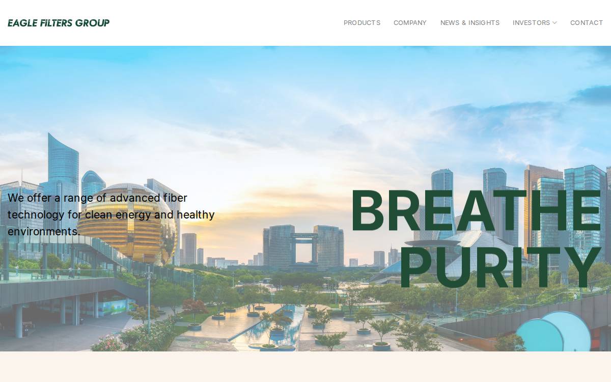 Eaglefiltersgroup website preview