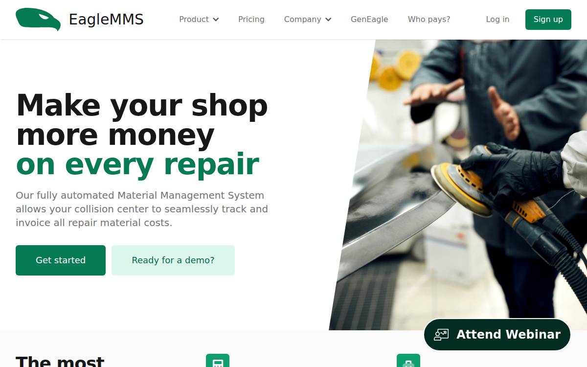 EagleMMS website preview