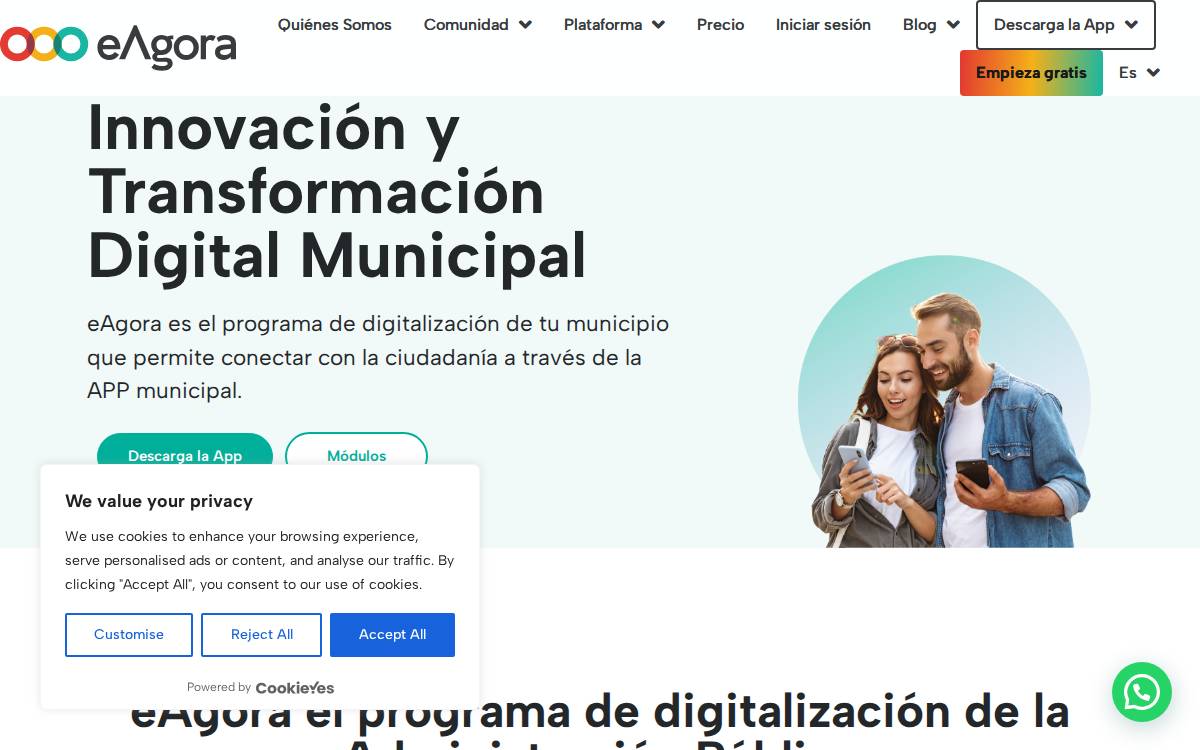 eAgora website preview