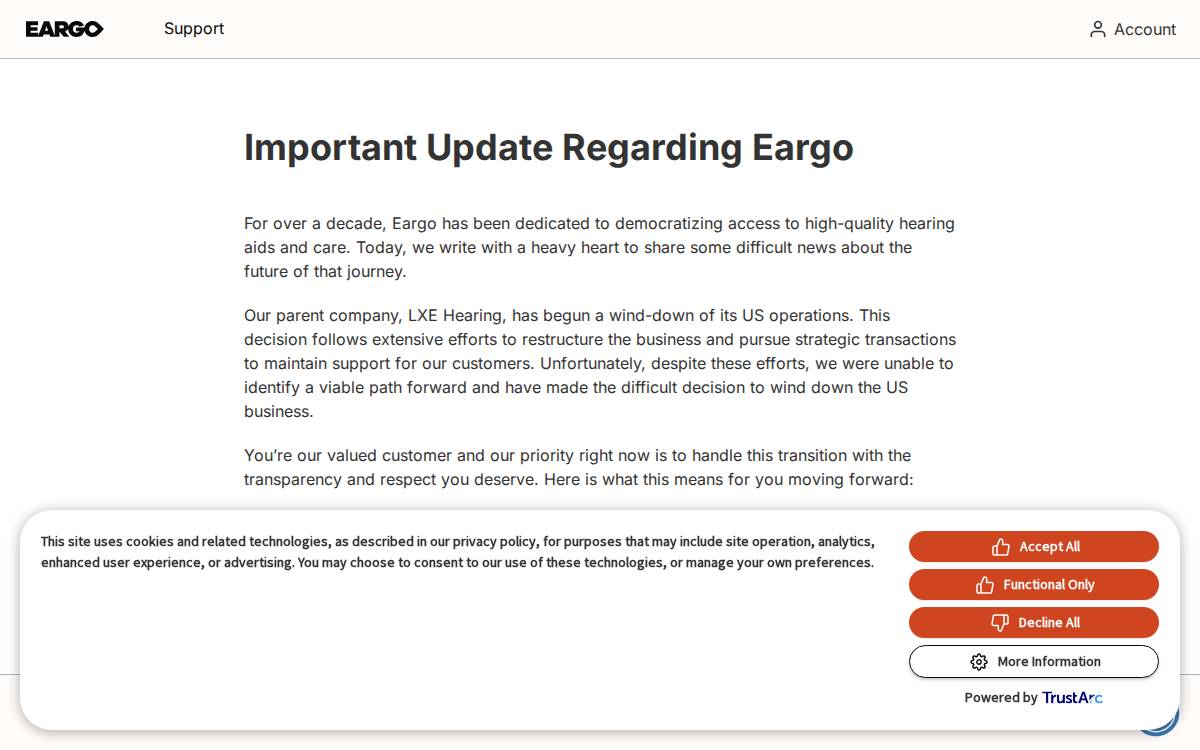 Eargo website preview