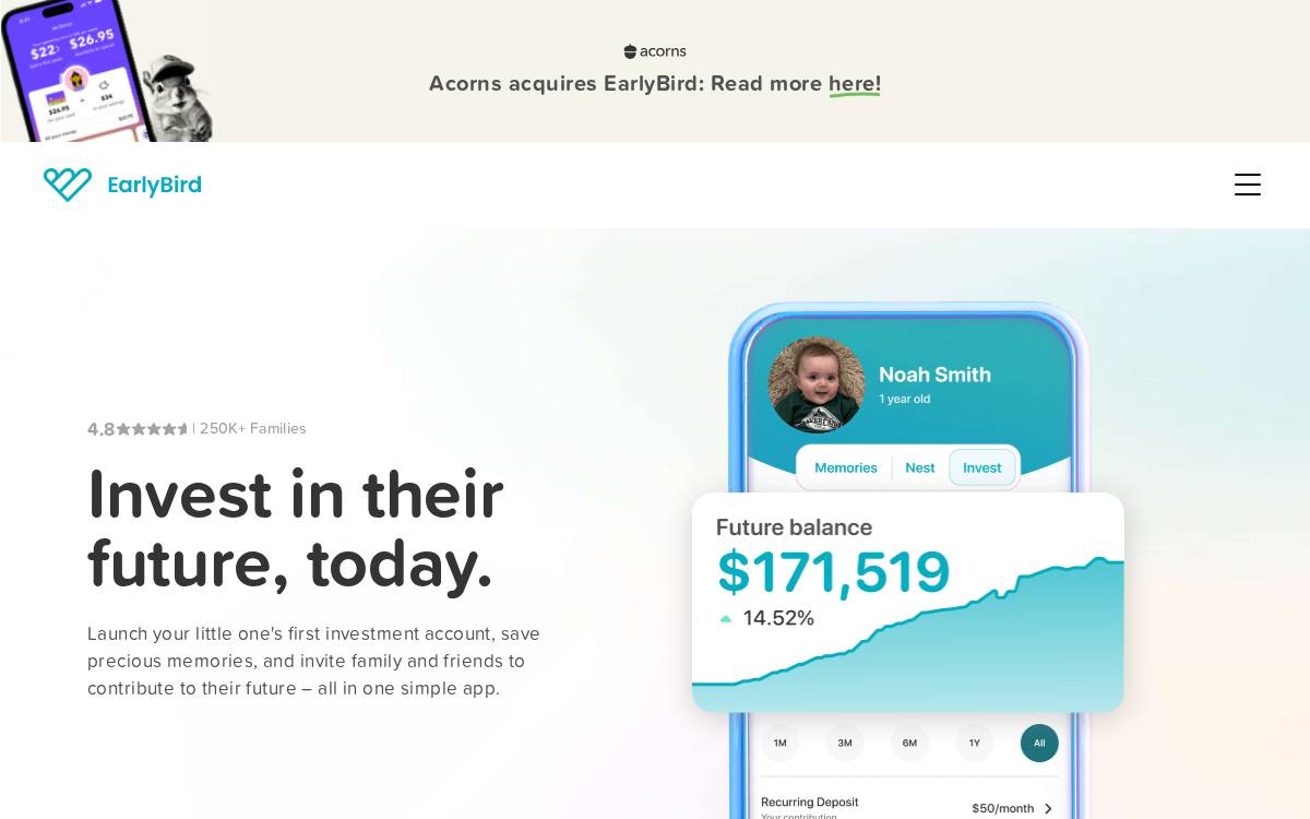 EarlyBird website preview