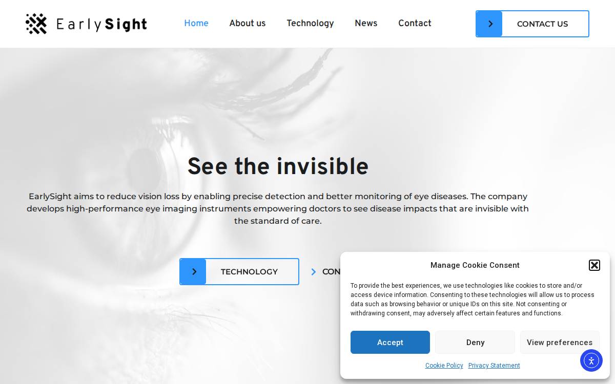 Earlysight website preview