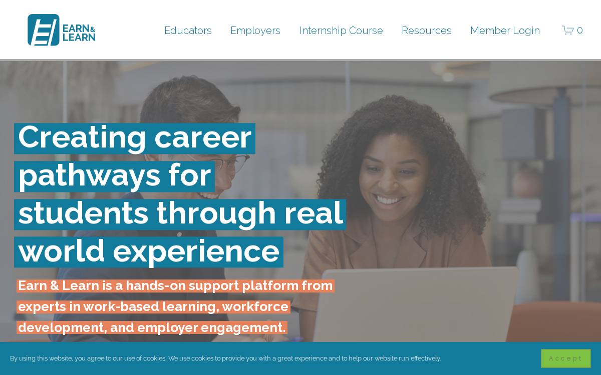 Earn & Learn website preview