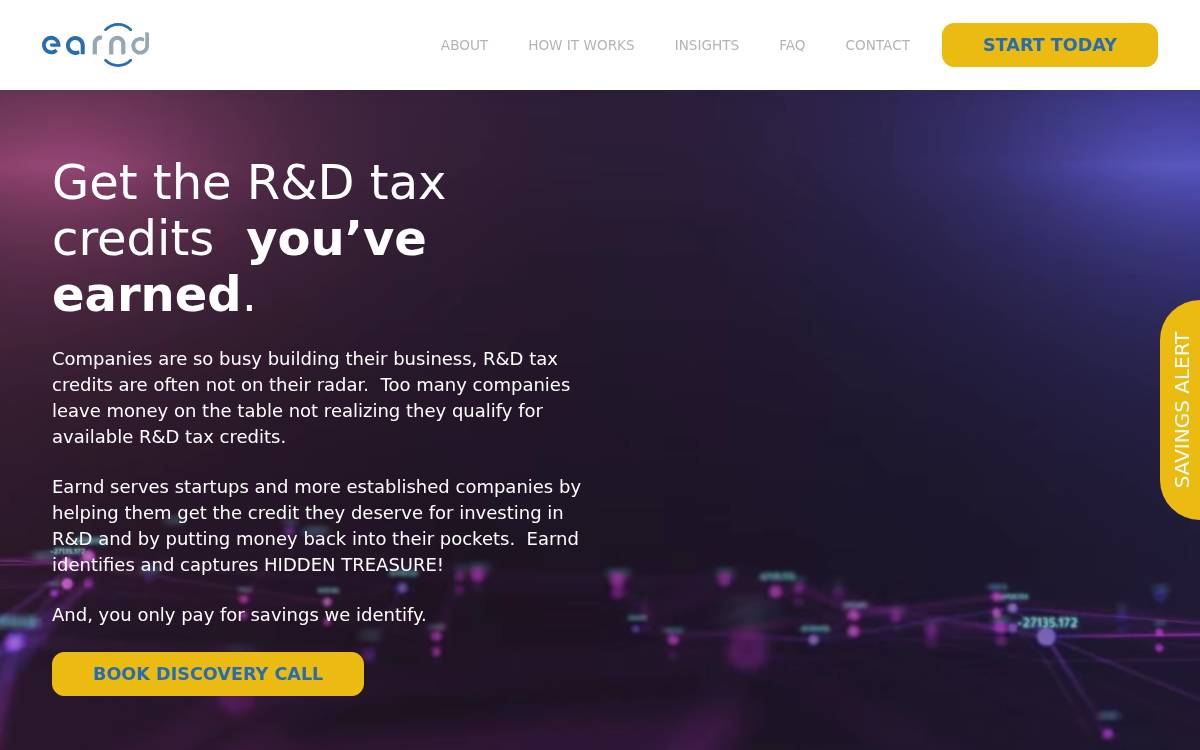 Earnd website preview