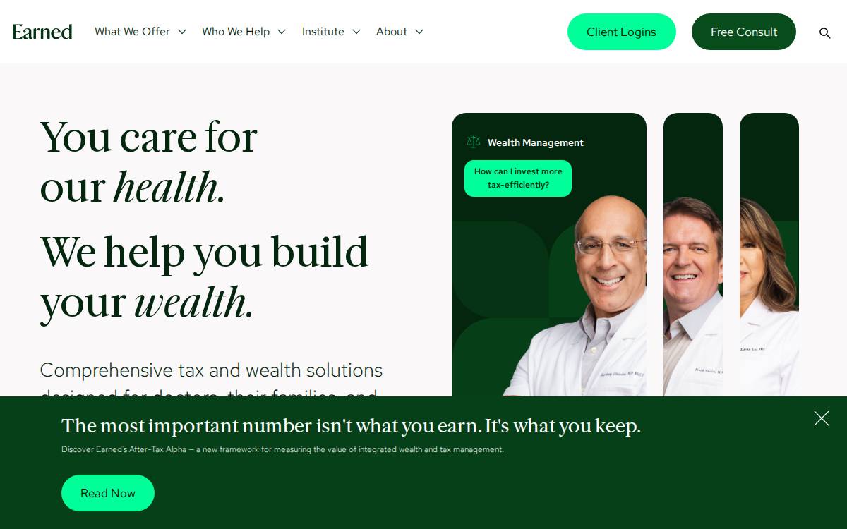 Earned Wealth website preview