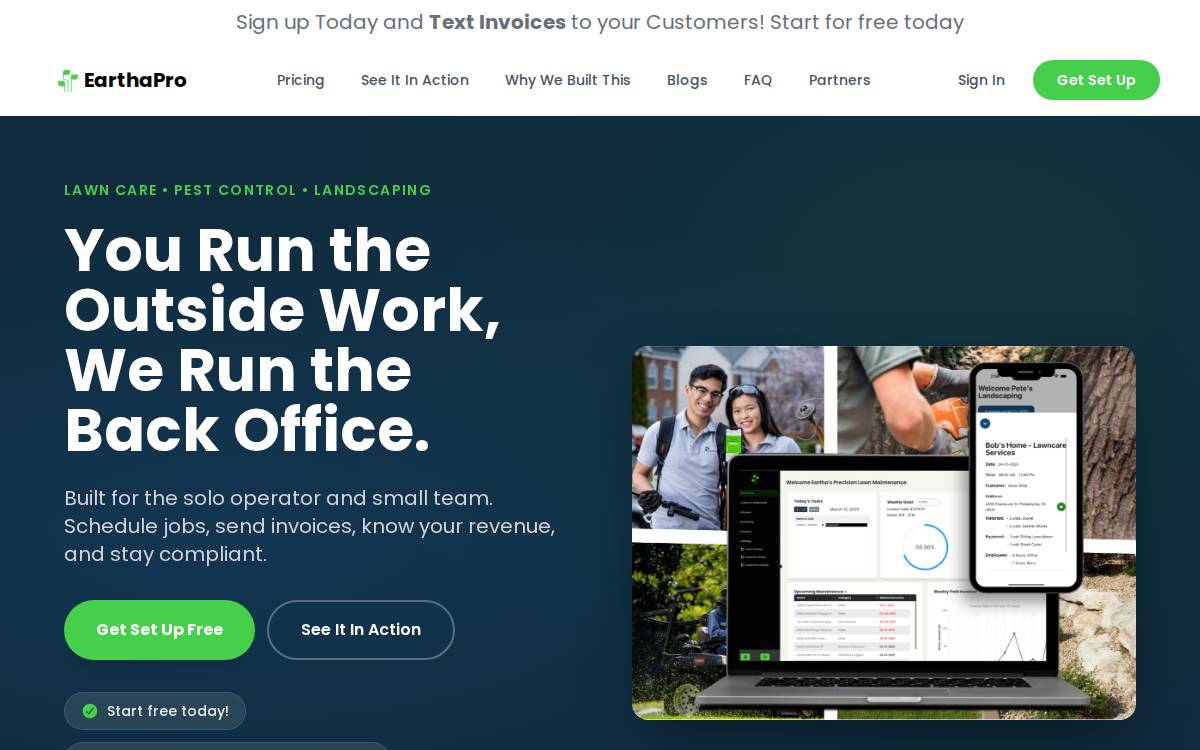 Earthapro website preview