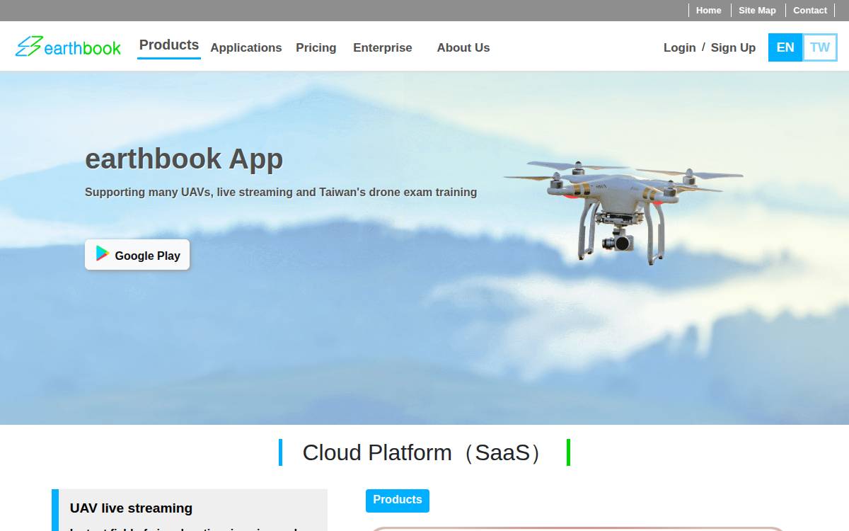 Earthbook website preview