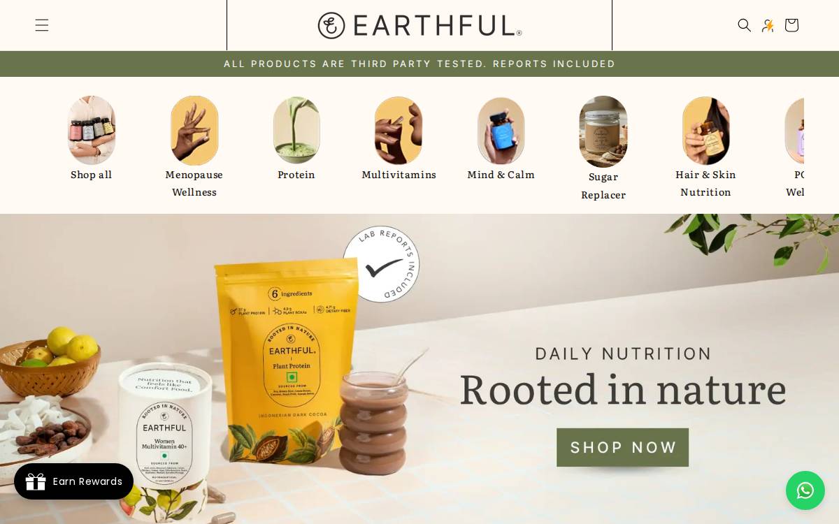 Earthful website preview