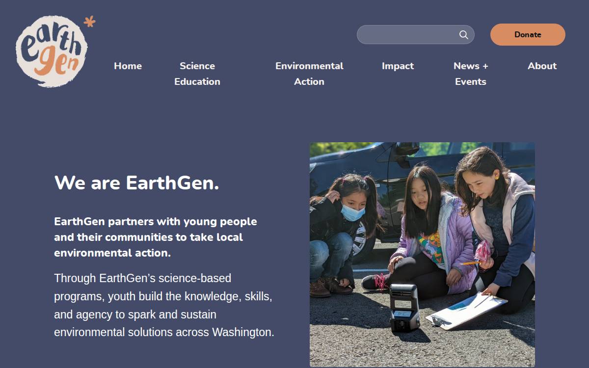 EarthGen website preview