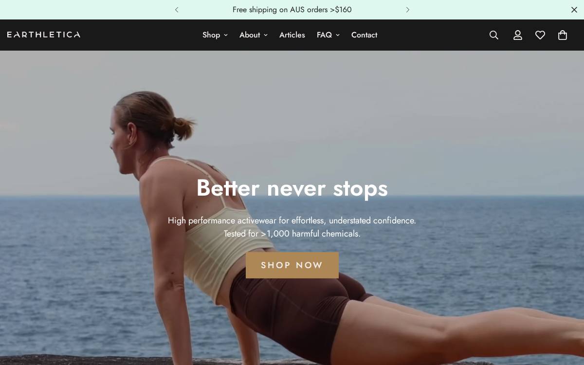 Earthletica website preview