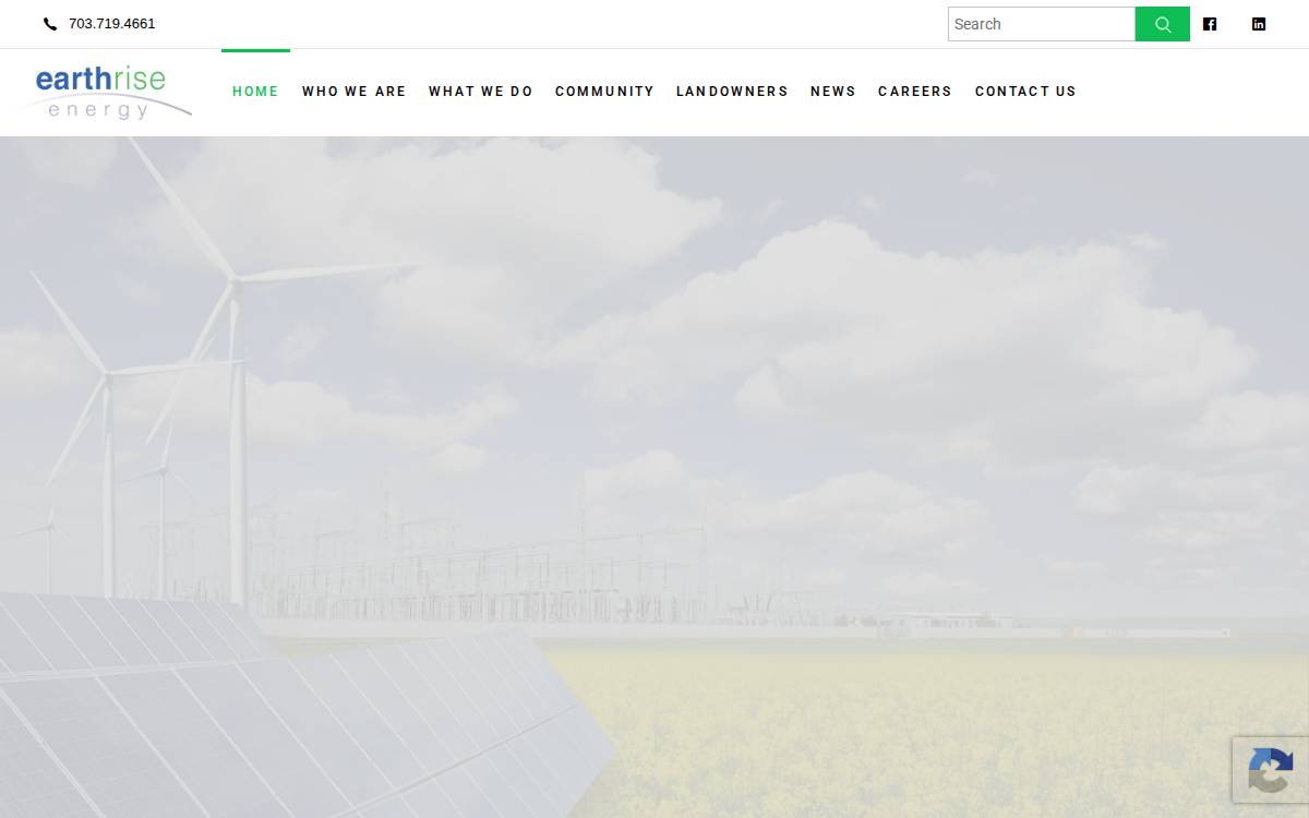 Earthrise Energy website preview