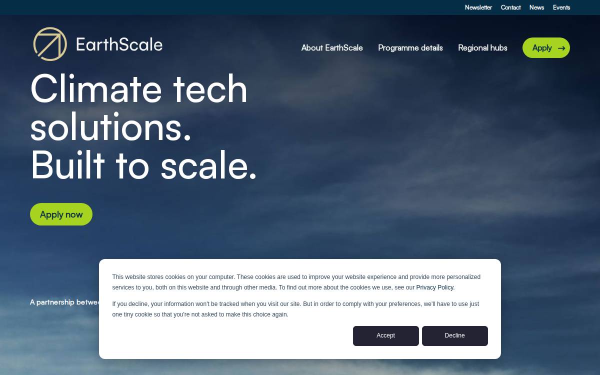 Earthscale website preview