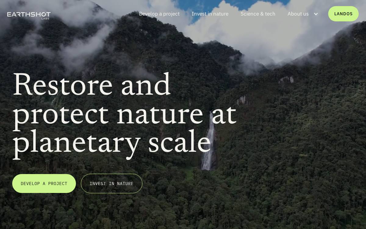 Earthshot Labs website preview