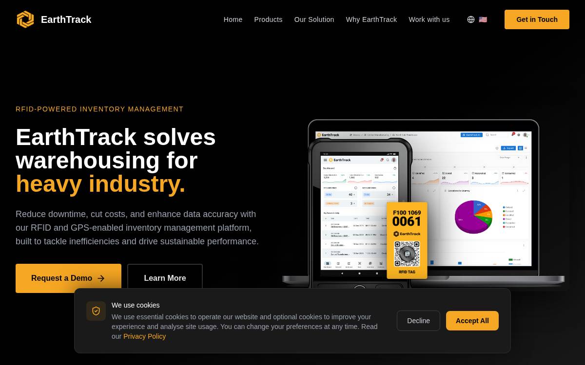 Earth Track website preview