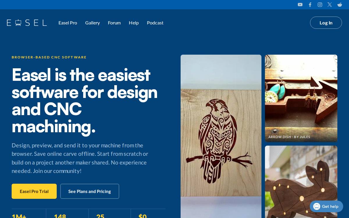 Easel website preview