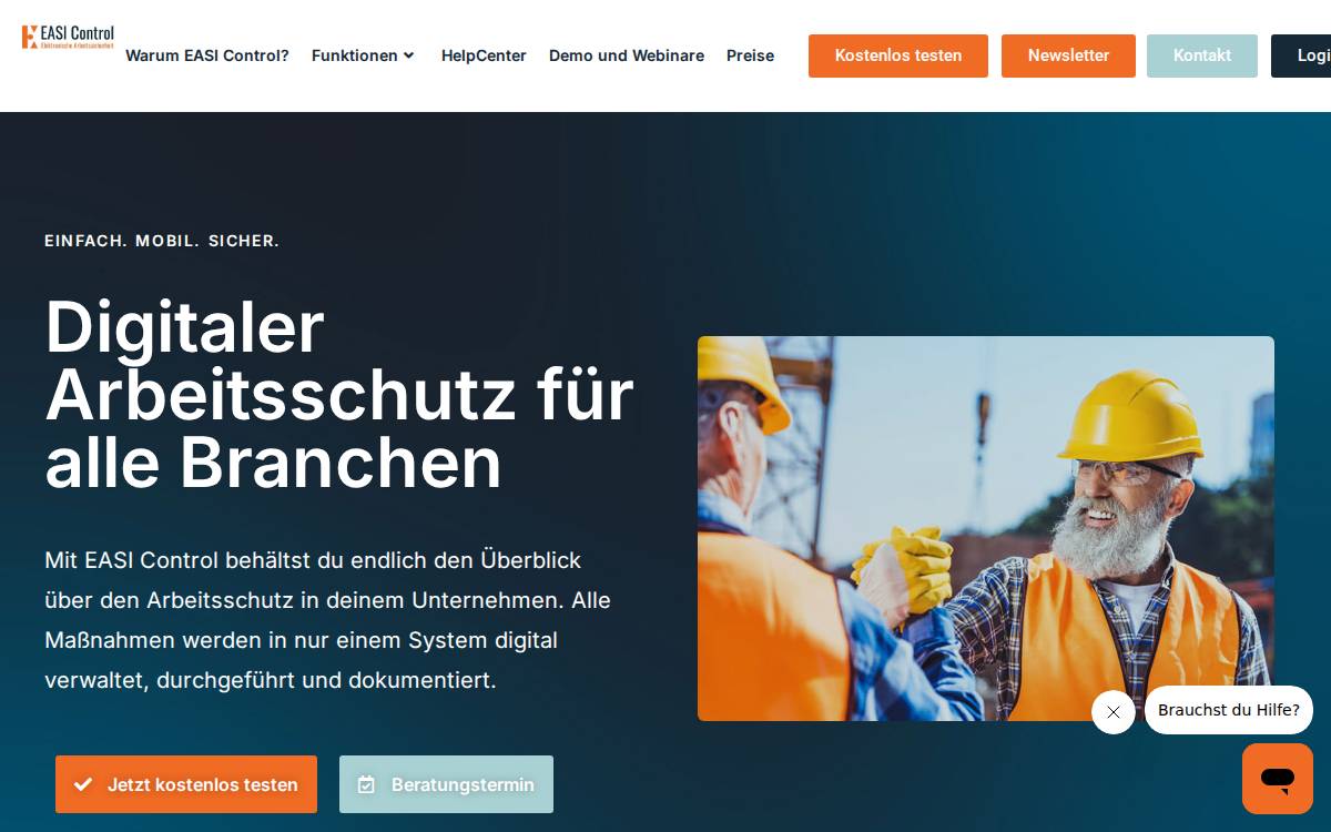 easi-control website preview