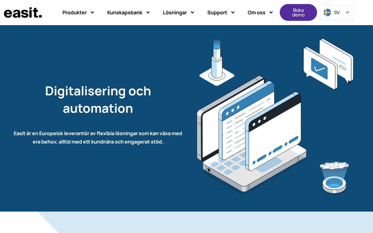 Easit website preview