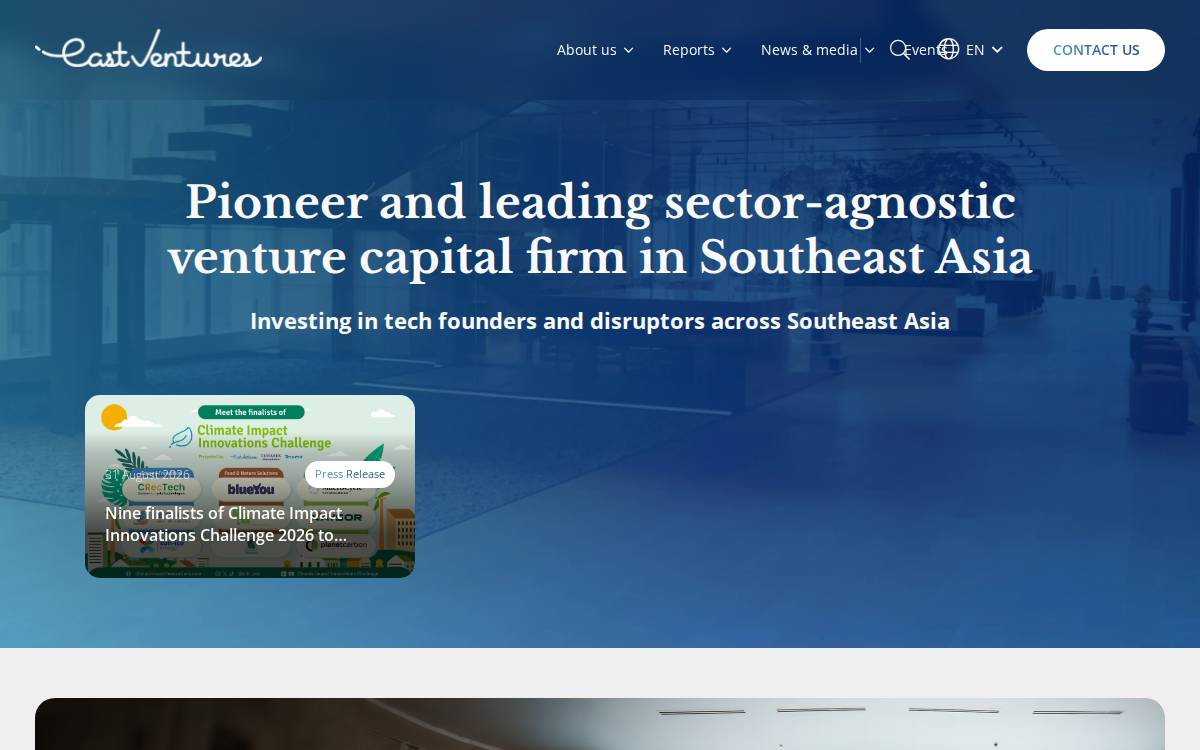 East Ventures website preview