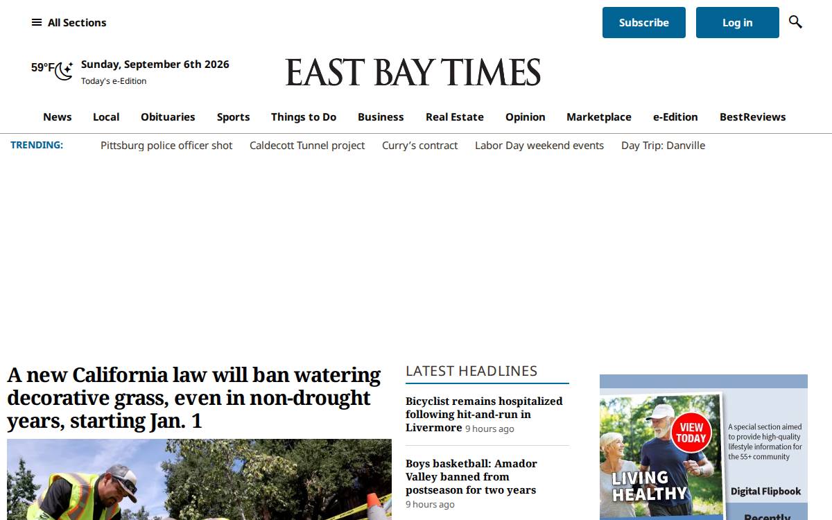 Eastbaytimes website preview