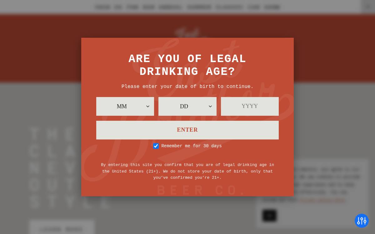 Eastbrotherbeer website preview