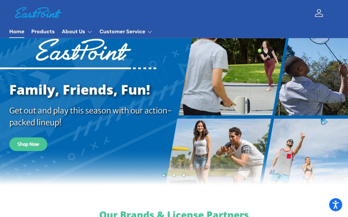 Eastpointsports website preview
