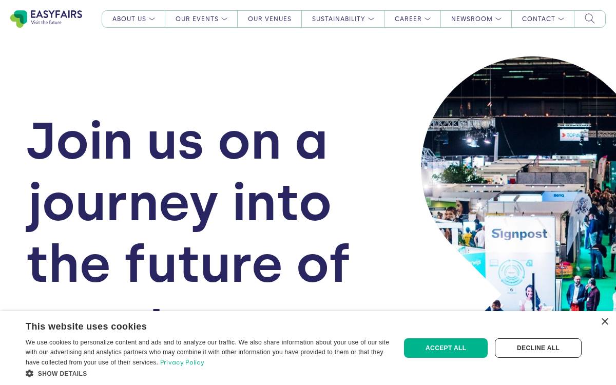 Easyfairs website preview