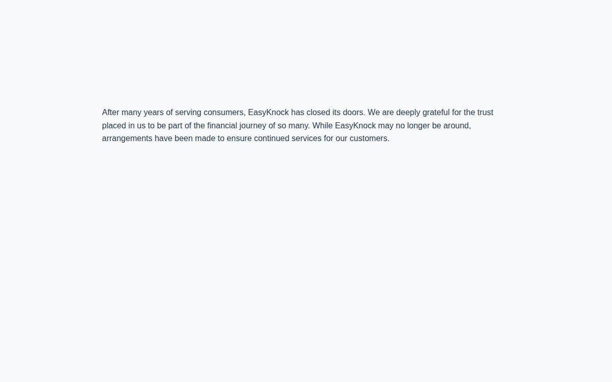 EasyKnock website preview