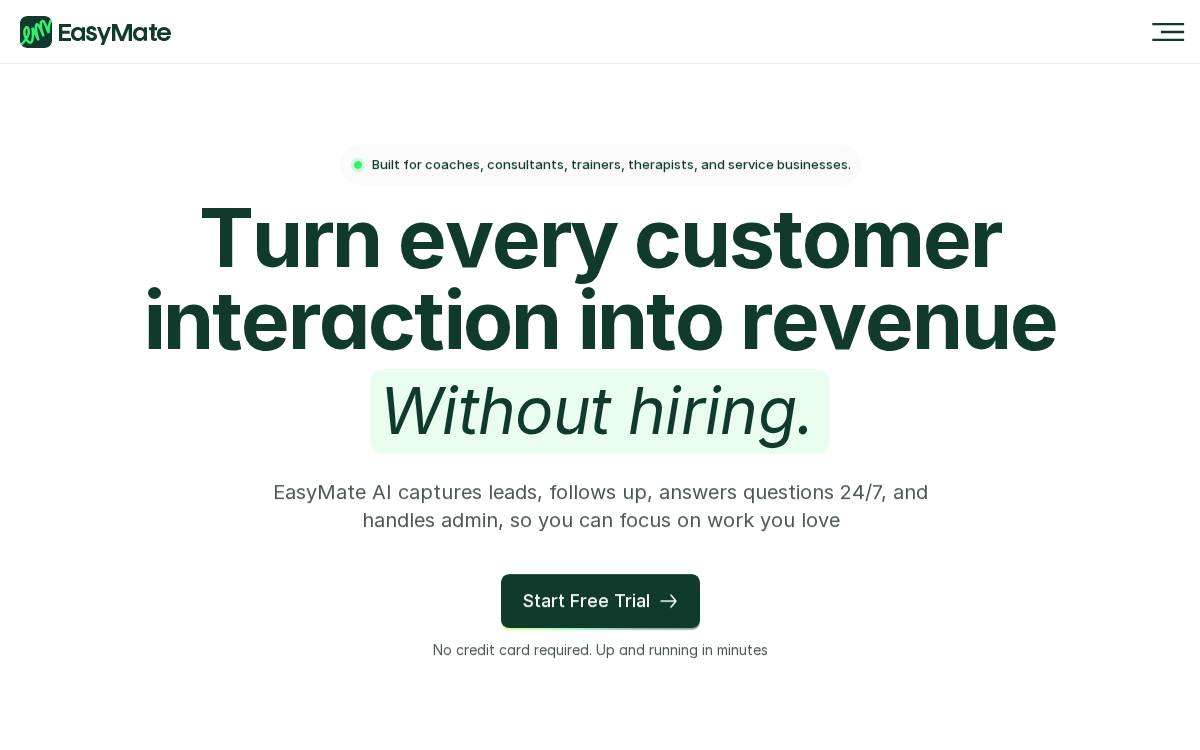 Easymate website preview