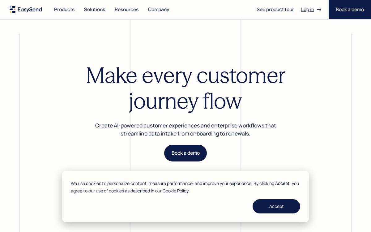 EasySend website preview